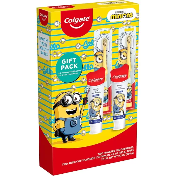 imageColgate Kids Battery Powered Toothbrush Kids Battery Toothbrush with Included AA Battery Extra Soft Bristles FlatLaying Handle to Prevent Rolling Llama Toothbrush 1 Pack2 Count Pack of 1