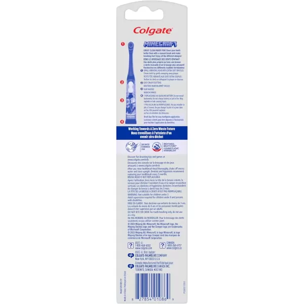 imageColgate Kids Battery Powered Toothbrush Unicorn Extra Soft Toothbrush Ages 3 and Up 1 PackMinecraft
