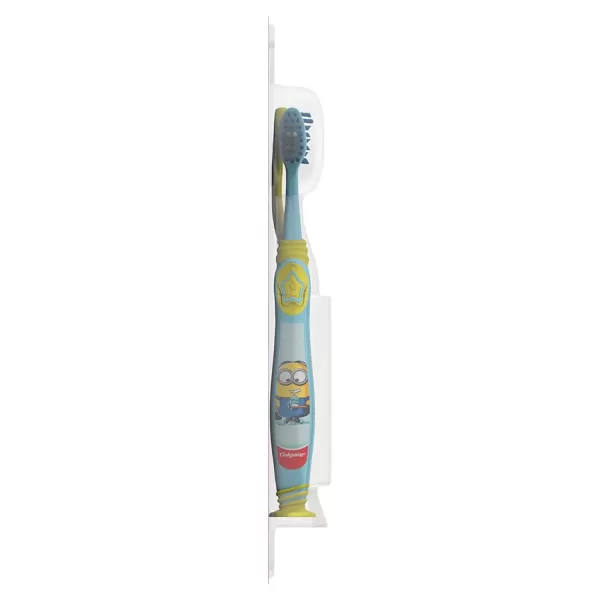 imageColgate Kids Toothbrush Trolls Extra Soft Toothbrush with Suction Cup 4 PackMinions