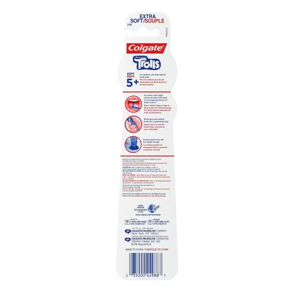 imageColgate Kids Toothbrush Trolls Extra Soft Toothbrush with Suction Cup 4 PackTrolls