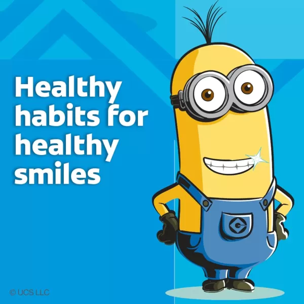 imageColgate Kids Toothpaste with Anticavity Fluoride Minions ADAAccepted Fluoride Toothpaste 46 Ounce Tube 4 Pack