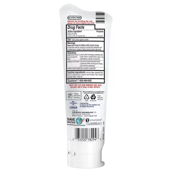 imageColgate Kids Toothpaste with Anticavity Fluoride Minions ADAAccepted Fluoride Toothpaste 46 Ounce Tube 4 Pack