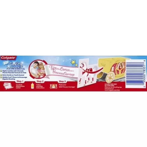 imageColgate Kids Toothpaste with Fluoride Anticavity ampamp Cavity Protection Toothpaste For Ages 2 Mild Bubble Fruit Flavor 46 Ounce46 Ounce Pack of 2