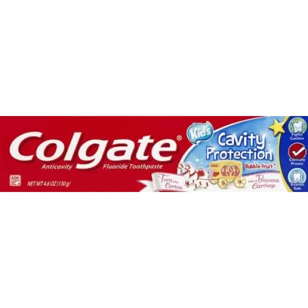 imageColgate Kids Toothpaste with Fluoride Anticavity ampamp Cavity Protection Toothpaste For Ages 2 Mild Bubble Fruit Flavor 46 Ounce46 Ounce Pack of 2