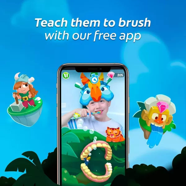 imageColgate Magik Smart Toothbrush for Kids Kids Toothbrush Timer with Fun Brushing Games Yellow 1 CountMagik Smart Toothbrush
