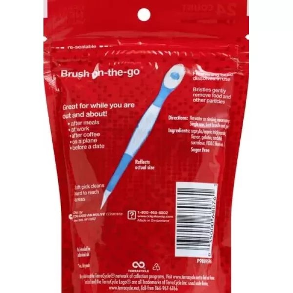 imageColgate Max Fresh Wisp Disposable Mini Travel Toothbrushes Peppermint 24 Count Pack of 424 Count Pack of 1