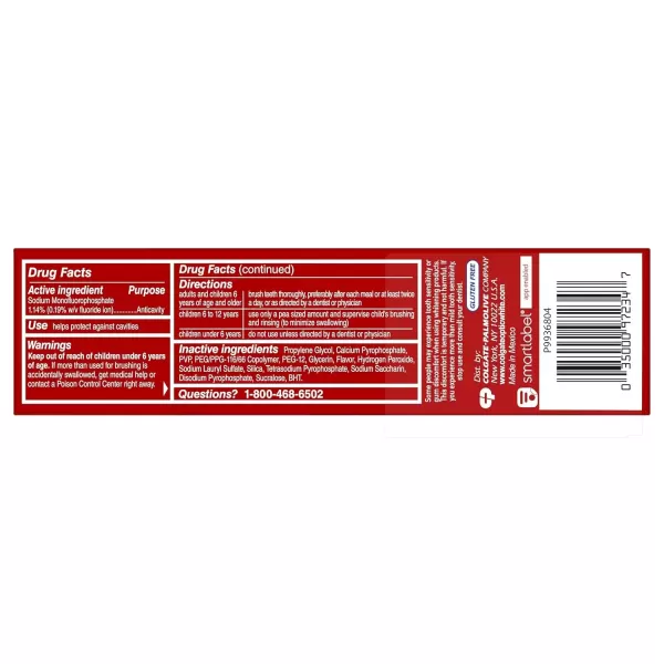 imageColgate Optic White Advanced Teeth Whitening Toothpaste Vibrant Clean 32 Ounce Tube 3 Pack