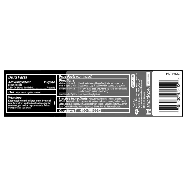 imageColgate Optic White Charcoal Whitening Toothpaste Cool Mint EnamelSafe with Fluoride 2 Pack 42oz Tubes42 Ounce Pack of 2