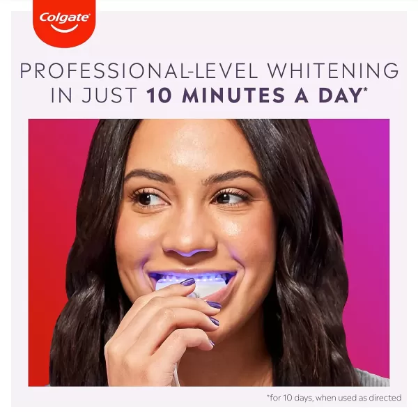 imageColgate Optic White ComfortFit Teeth Whitening Kit with LED Light and Whitening Pen LED Teeth Whitening Kit Enamel Safe Works with iPhone and AndroidLED Kit  Pen