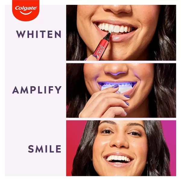 imageColgate Optic White ComfortFit Teeth Whitening Kit with LED Light and Whitening Pen LED Teeth Whitening Kit Enamel Safe Works with iPhone and AndroidLED Kit  Pen