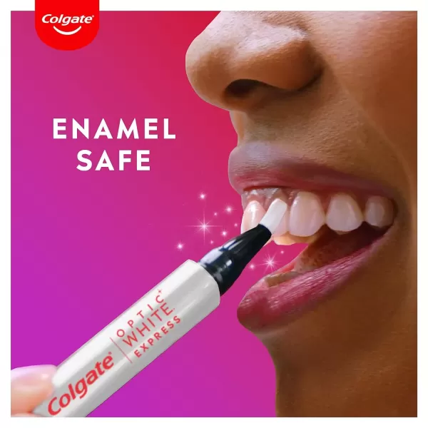 imageColgate Optic White Express Teeth Whitening Pen with 35 Treatments Enamel Safe Designed for No Tooth Sensitivity 008 oz008 Fl Oz Pack of 1