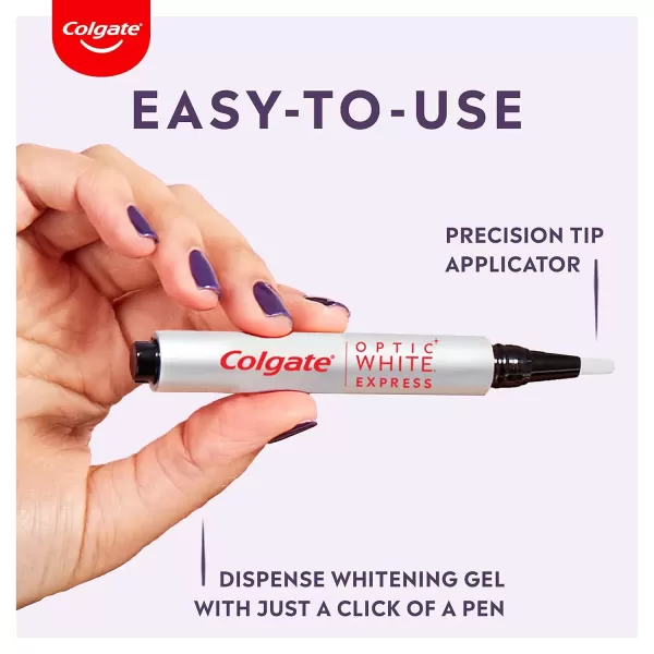 imageColgate Optic White Express Teeth Whitening Pen with 35 Treatments Enamel Safe Designed for No Tooth Sensitivity 008 oz008 Fl Oz Pack of 1