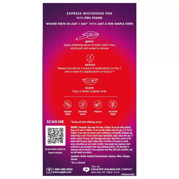 imageColgate Optic White Express Teeth Whitening Pen with 35 Treatments Enamel Safe Designed for No Tooth Sensitivity 008 oz008 Fl Oz Pack of 1