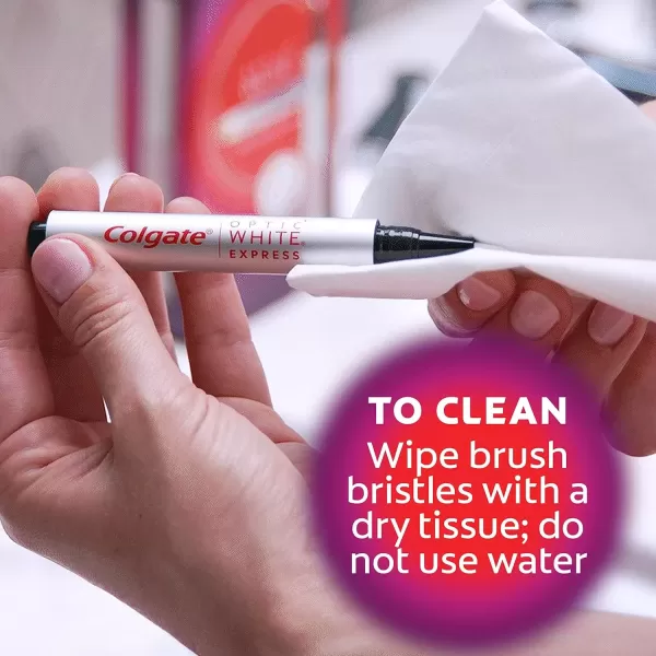 imageColgate Optic White Express Teeth Whitening Pen with 35 Treatments Enamel Safe Designed for No Tooth Sensitivity 008 oz008 Fl Oz Pack of 1
