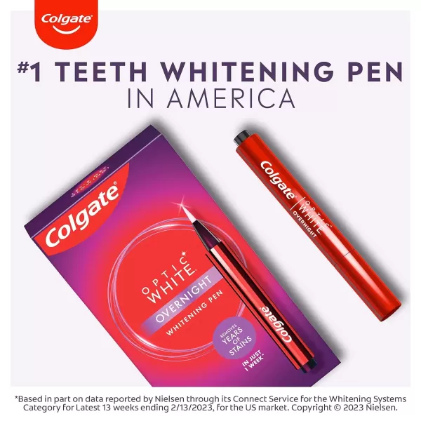 imageColgate Optic White Overnight Teeth Whitening Pen Enamel Safe and Vegan Teeth Stain Remover to Whiten Teeth Teeth Whitening for Sensitive Teeth 35 Nightly Treatments Per Pen 008 Oz2 Pack008 Fl Oz Pack of 2