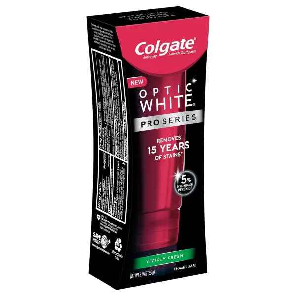 imageColgate Optic White Pro Series Whitening Toothpaste with 5 Hydrogen Peroxide Stain Prevention 3 Oz Tube3 Ounce Pack of 1