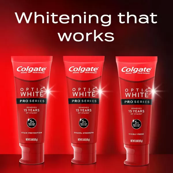 imageColgate Optic White Pro Series Whitening Toothpaste with 5 Hydrogen Peroxide Stain Prevention 3 Oz Tube3 Ounce Pack of 1