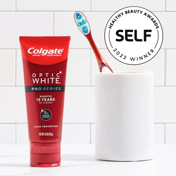 imageColgate Optic White Pro Series Whitening Toothpaste with 5 Hydrogen Peroxide Stain Prevention 3 Oz Tube3 Ounce Pack of 1