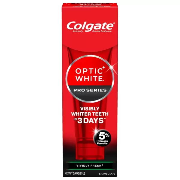imageColgate Optic White Pro Series Whitening Toothpaste with 5 Hydrogen Peroxide Stain Prevention 3 Oz Tube3 Ounce Pack of 1