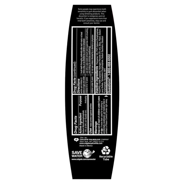 imageColgate Optic White Pro Series Whitening Toothpaste with 5 Hydrogen Peroxide Stain Prevention 3 Oz Tube3 Ounce Pack of 1