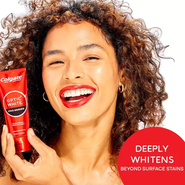 imageColgate Optic White Pro Series Whitening Toothpaste with 5 Hydrogen Peroxide Stain Prevention 3 Oz Tube3 Ounce Pack of 2