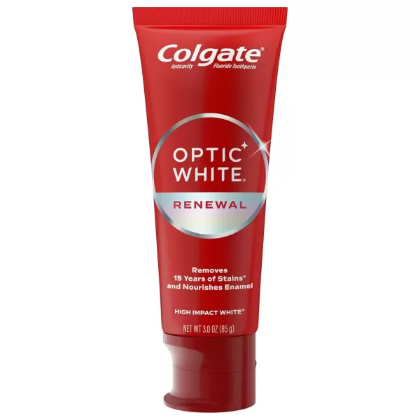 imageColgate Optic White Renewal Teeth Whitening Toothpaste High Impact White 3 Oz Tube 3 Pack3 Ounce Pack of 1