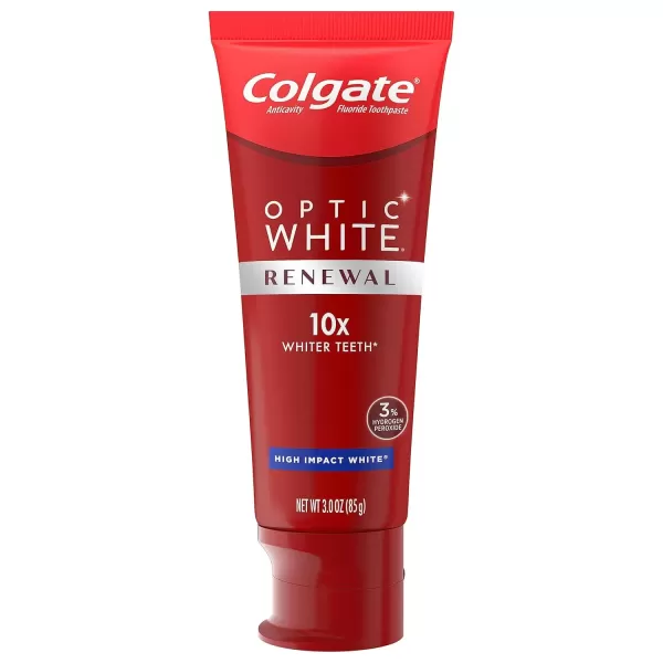 imageColgate Optic White Renewal Teeth Whitening Toothpaste High Impact White 3 Oz Tube 3 Pack3 Ounce Pack of 3