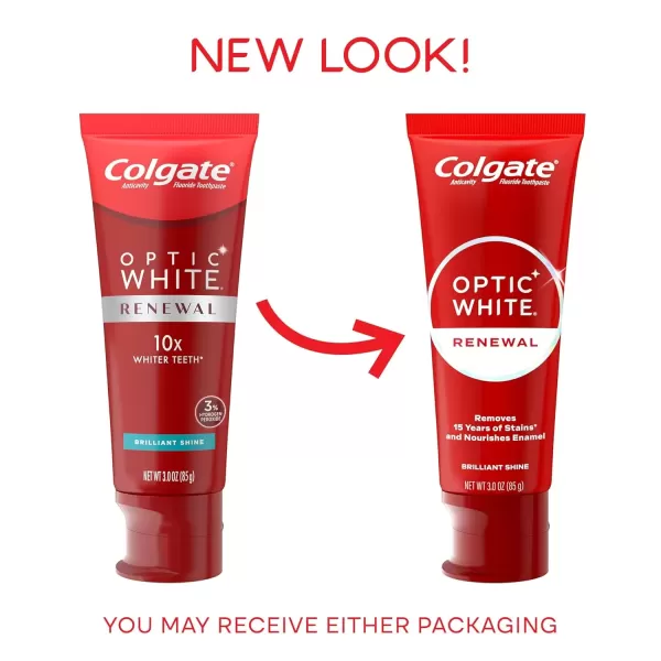 imageColgate Optic White Renewal Teeth Whitening Toothpaste High Impact White 3 Oz Tube 3 Pack3 Ounce Pack of 3
