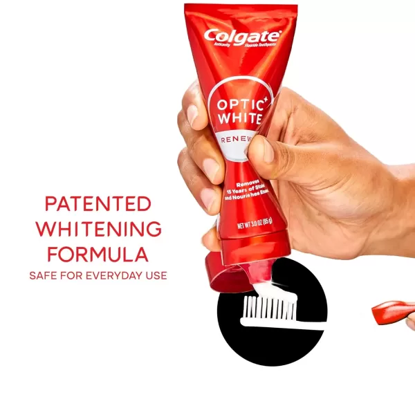 imageColgate Optic White Renewal Teeth Whitening Toothpaste High Impact White 3 Oz Tube 3 Pack3 Ounce Pack of 3