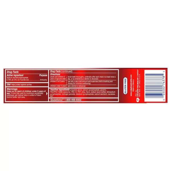 imageColgate Optic White Whitening Toothpaste Sparkling White  5 ounce 3 Pack
