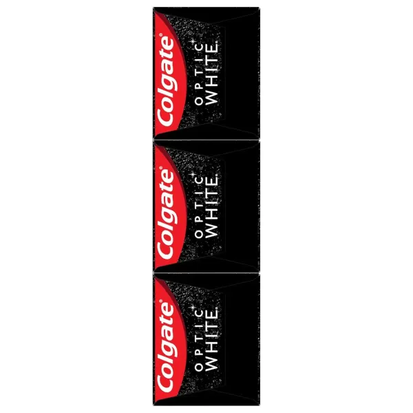 imageColgate Optic White with Charcoal Whitening Toothpaste Cool Mint Flavor Safely Removes Surface Stains EnamelSafe for Daily Use Teeth Whitening Toothpaste with Fluoride 3 Pack 42 Oz Tube