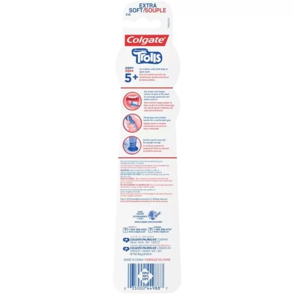 imageColgate Palmolive Kids Toothbrush Trolls Extra Soft  2 Count Pack of 12 Count Pack of 2