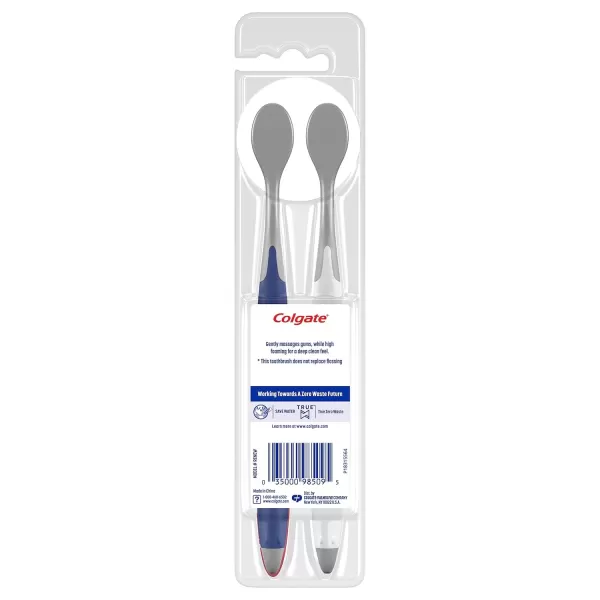 imageColgate Renewal Manual Toothbrush 2 Count Pack of 1 Multicolored