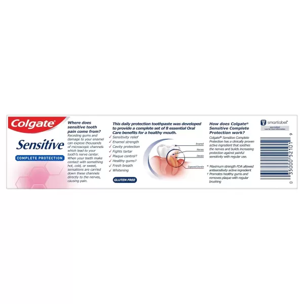 imageColgate Sensitive Toothpaste Complete Protection Mint  6 ounce6 Ounce Pack of 1