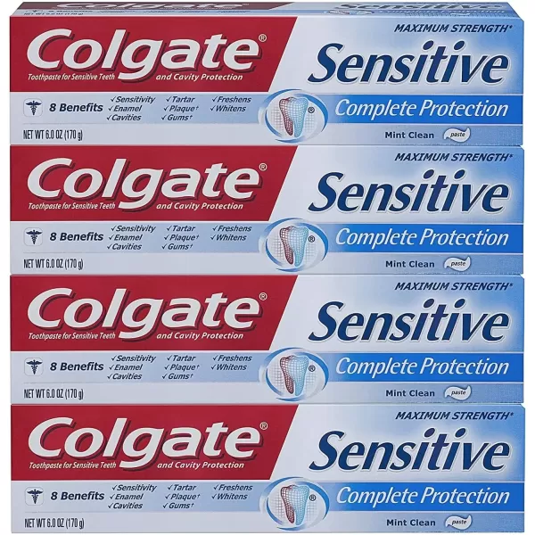 imageColgate Sensitive Toothpaste Complete Protection Mint Clean  6 ounce Pack of 26 Ounce Pack of 4