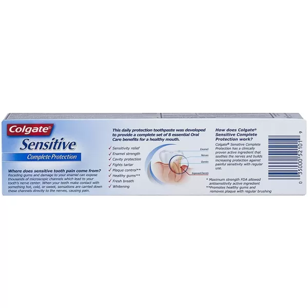 imageColgate Sensitive Toothpaste Complete Protection Mint Clean  6 ounce Pack of 26 Ounce Pack of 4