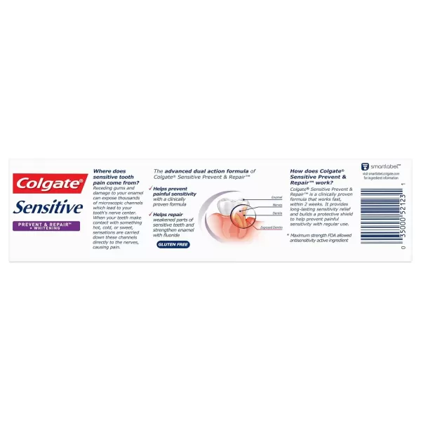 imageColgate Sensitive Toothpaste Prevent and Repair  Mint Paste Formula 6 ounce 1 Pack
