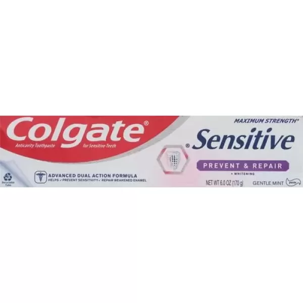 imageColgate Sensitive Toothpaste Prevent and Repair  Mint Paste Formula 6 ounce 1 Pack