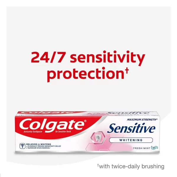 imageColgate Sensitive Toothpaste with Maximum Strength and Whitening  6 ounce 2 Pack1 Ounce Pack of 12