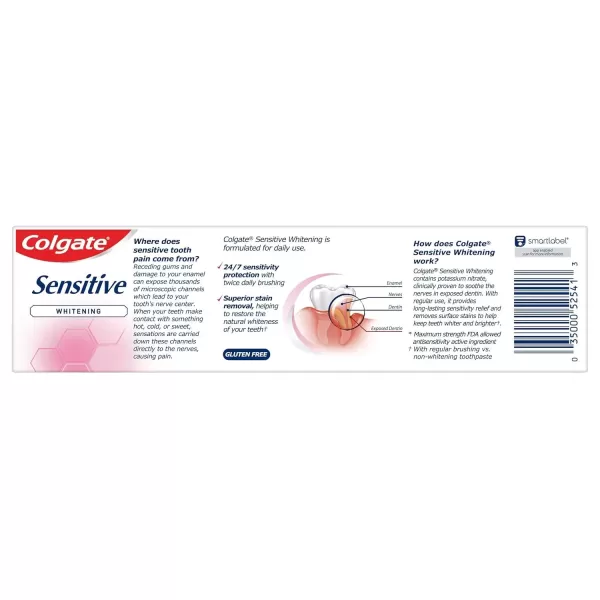 imageColgate Sensitive Toothpaste with Maximum Strength and Whitening  6 ounce 2 Pack6 Ounce Pack of 6