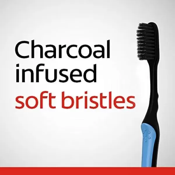 imageColgate Slimsoft FlossTip Charcoal Toothbrush Soft 4 Count
