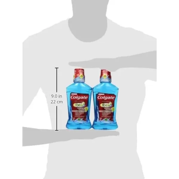 imageColgate Total Gum Health Alcohol Free Mouthwash Antibacterial Formula Helps Prevent Gingivitis Gum Disease Clean Mint  1L 338 fluid ounce 6 Pack169 Fl Oz Pack of 6