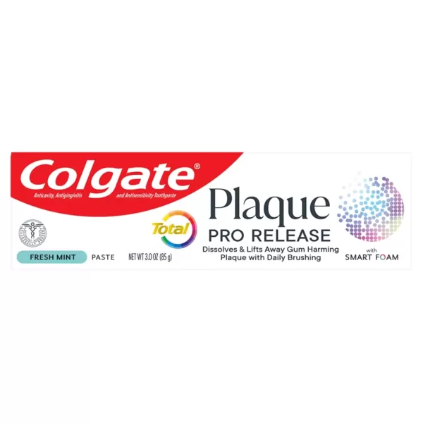 imageColgate Total Plaque Pro Release Whitening Toothpaste 2 Pack 30 Oz Tubes3 Ounce Pack of 1