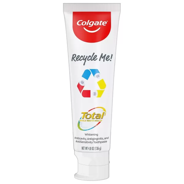 imageColgate Total Teeth Whitening Toothpaste 10 Benefits Including Sensitivity Relief Whitening Mint 48 oz  Pack of 4 Whitening Paste