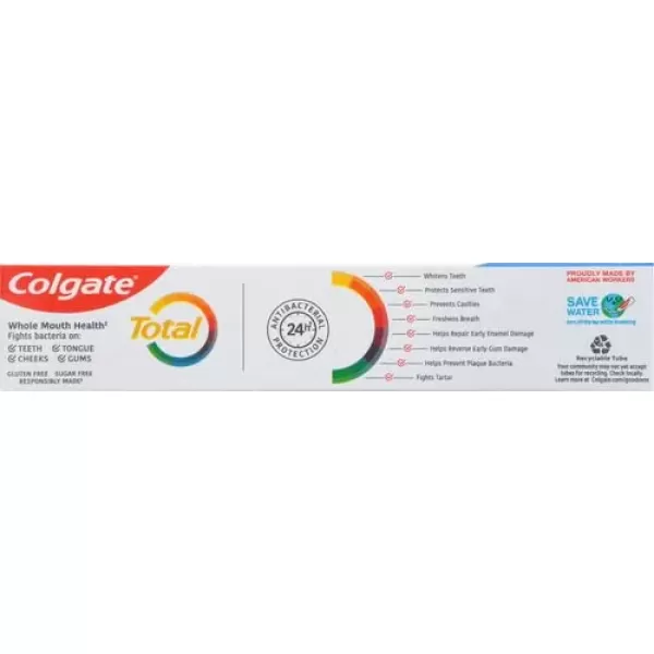 imageColgate Total Teeth Whitening Toothpaste 10 Benefits Including Sensitivity Relief Whitening Mint 48 oz  Pack of 4 Whitening Paste