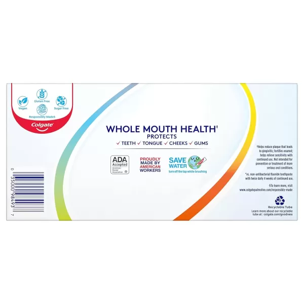 imageColgate Total Toothpaste with Stannous Fluoride and Zinc Multi Benefit Toothpaste with Sensitivity Relief and Cavity Protection Deep Clean  48 Ounce Pack of 2