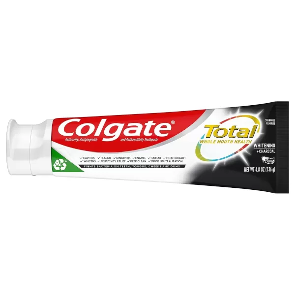 imageColgate Total Whitening  Charcoal Toothpaste 10 Benefits Including Sensitivity Relief and Teeth Whitening Toothpaste 48 oz Tube 2 Pack