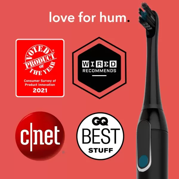imageColgate hum Smart Electric Toothbrush Kit Rechargeable Sonic Toothbrush with Travel Case ampamp Bonus Refill Head BlueAmazon Exclusive Black
