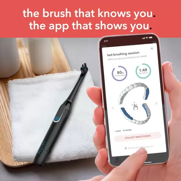 imageColgate hum Smart Electric Toothbrush Kit Rechargeable Sonic Toothbrush with Travel Case ampamp Bonus Refill Head BlueAmazon Exclusive Black