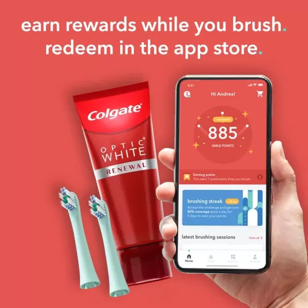imageColgate hum Smart Electric Toothbrush Kit Rechargeable Sonic Toothbrush with Travel Case ampamp Bonus Refill Head BlueBlue